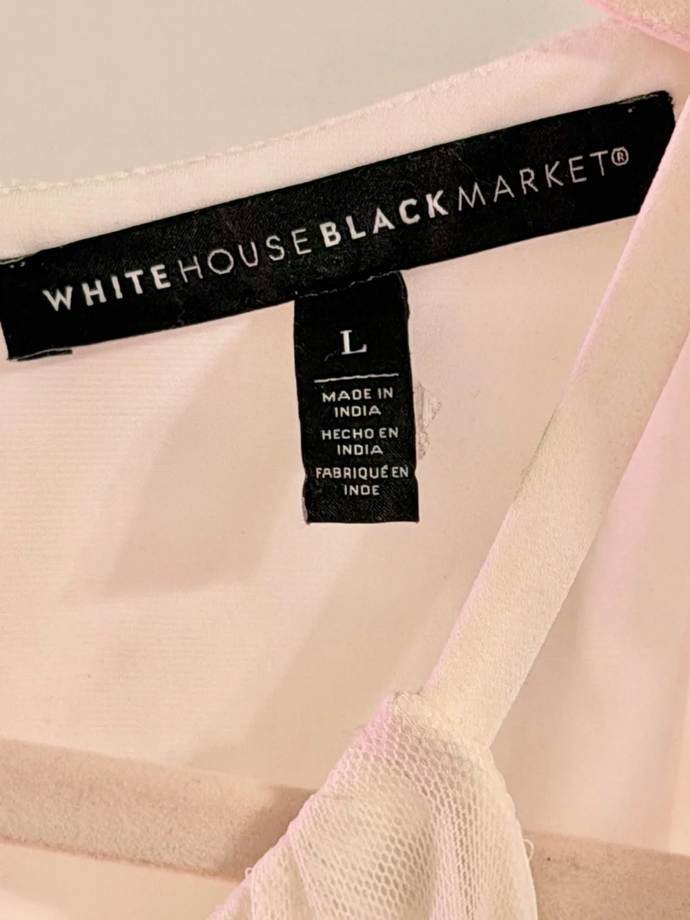 White House Black Market Soft Pink Sleeveless Top Size L - Picture 4 of 15